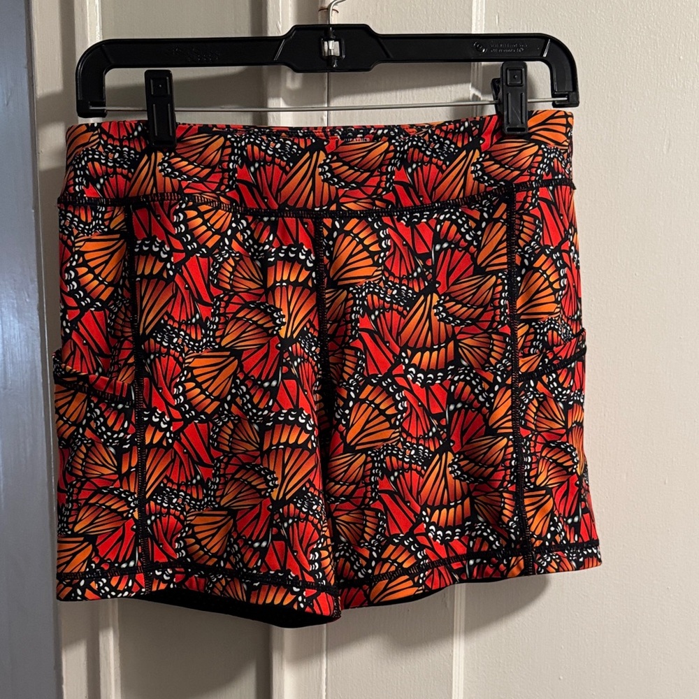 Butterfly Print Athletic Shorts